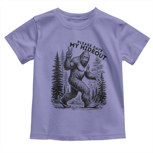 Please Save My Hideout Toddler T Shirt Bigfoot Forest Protector TS12 Violet Print Your Wear