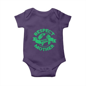 Respect Your Mother Baby Onesie Earth Day Nature Lover Gift TS12 Purple Print Your Wear