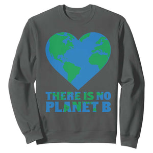 There Is No Planet B Sweatshirt Earth Day Nature Lover Gift TS12 Dark Heather Print Your Wear