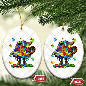 Autism Acceptance Baseball Ceramic Ornament Colorful Drip Graphic Neurodiversity Support TS12 Print Your Wear