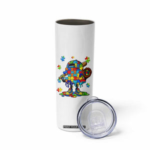 Autism Acceptance Baseball Skinny Tumbler Colorful Drip Graphic Neurodiversity Support TS12 Print Your Wear