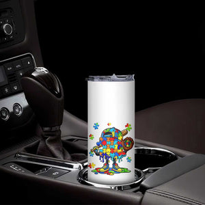 Autism Acceptance Baseball Skinny Tumbler Colorful Drip Graphic Neurodiversity Support TS12 Print Your Wear
