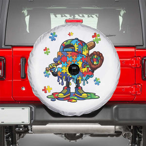 Autism Acceptance Baseball Spare Tire Cover Colorful Drip Graphic Neurodiversity Support TS12 White Print Your Wear