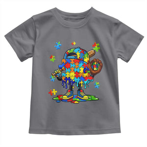 Autism Acceptance Baseball Toddler T Shirt Colorful Drip Graphic Neurodiversity Support TS12 Charcoal Print Your Wear