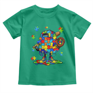 Autism Acceptance Baseball Toddler T Shirt Colorful Drip Graphic Neurodiversity Support TS12 Irish Green Print Your Wear