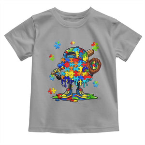 Autism Acceptance Baseball Toddler T Shirt Colorful Drip Graphic Neurodiversity Support TS12 Sport Gray Print Your Wear