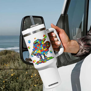 Autism Acceptance Baseball Tumbler With Handle Colorful Drip Graphic Neurodiversity Support TS12 Print Your Wear