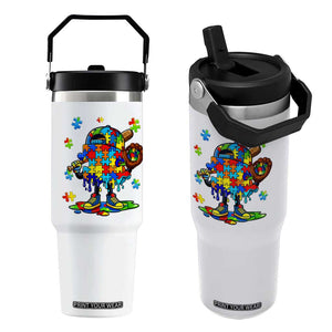 Autism Acceptance Baseball Flip Straw Tumbler Colorful Drip Graphic Neurodiversity Support TS12 One Size: 30 oz White Print Your Wear