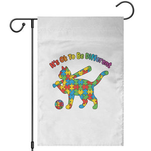Autism Acceptance Baseball Cat Garden Flag It Is Ok To Be Different TS12 White Print Your Wear