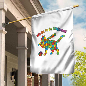 Autism Acceptance Baseball Cat Garden Flag It Is Ok To Be Different TS12 Print Your Wear