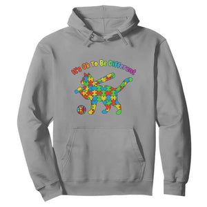 Autism Acceptance Baseball Cat Hoodie It Is Ok To Be Different TS12 Sport Gray Print Your Wear