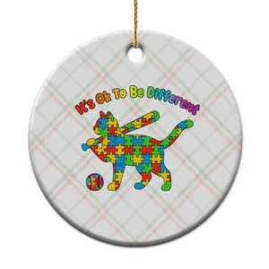 Autism Acceptance Baseball Cat Ceramic Ornament It Is Ok To Be Different TS12 1pc Christmas Plaid Print Your Wear