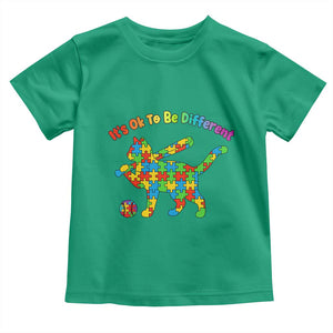 Autism Acceptance Baseball Cat Toddler T Shirt It Is Ok To Be Different TS12 Irish Green Print Your Wear