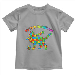 Autism Acceptance Baseball Cat Toddler T Shirt It Is Ok To Be Different TS12 Sport Gray Print Your Wear