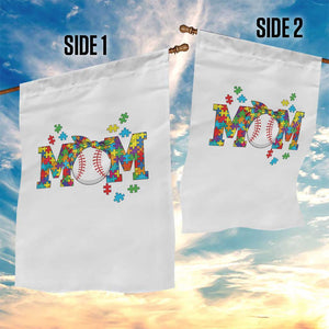 Autism Acceptance Baseball Mom Garden Flag Proud Mom Inclusive Support Graphic TS12 Print Your Wear