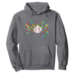 Autism Acceptance Baseball Mom Hoodie Proud Mom Inclusive Support Graphic TS12 Charcoal Print Your Wear