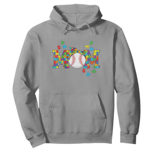 Autism Acceptance Baseball Mom Hoodie Proud Mom Inclusive Support Graphic TS12 Sport Gray Print Your Wear