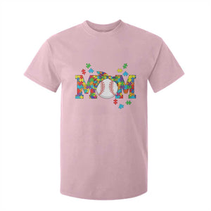 Autism Acceptance Baseball Mom T Shirt For Kid Proud Mom Inclusive Support Graphic TS12 Light Pink Print Your Wear