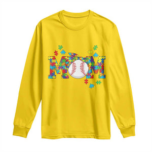 Autism Acceptance Baseball Mom Long Sleeve Shirt Proud Mom Inclusive Support Graphic TS12 Daisy Print Your Wear