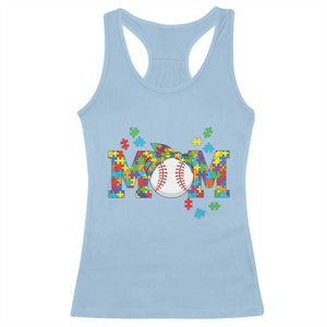 Autism Acceptance Baseball Mom Racerback Tank Top Proud Mom Inclusive Support Graphic TS12 Light Blue Print Your Wear