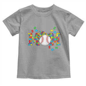 Autism Acceptance Baseball Mom Toddler T Shirt Proud Mom Inclusive Support Graphic TS12 Sport Gray Print Your Wear