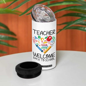 Teacher Welcome Back To School 4 in 1 Can Cooler Tumbler Cute Classroom Gift TS12 Print Your Wear