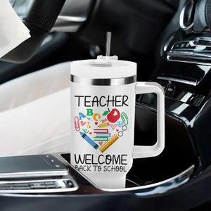 Teacher Welcome Back To School Tumbler With Handle Cute Classroom Gift TS12 Print Your Wear