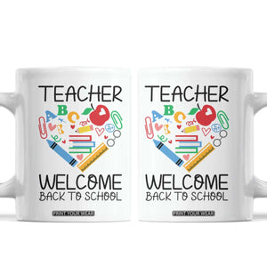 Teacher Welcome Back To School Coffee Mug Cute Classroom Gift TS12 White Print Your Wear