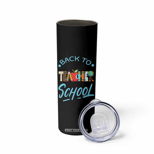 Back To School Teacher Life Funny Educator Gift Skinny Tumbler TS12 Print Your Wear