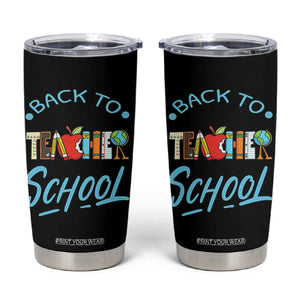 Back To School Teacher Life Funny Educator Gift Tumbler Cup TS12 Black Print Your Wear
