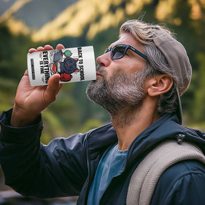 Funny Black Cat 4 in 1 Can Cooler Tumbler Back To School Everything Is Fine TS12 Print Your Wear