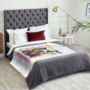 Funny Cat First Day Of School Throw Blanket Back To School Gift For Kids TS12 Print Your Wear