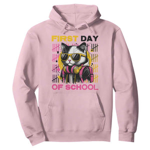 Funny Cat First Day Of School Hoodie Back To School Gift For Kids TS12 Light Pink Print Your Wear