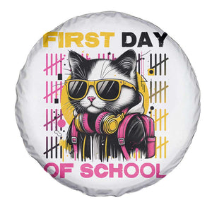 Funny Cat First Day Of School Spare Tire Cover Back To School Gift For Kids TS12 Print Your Wear