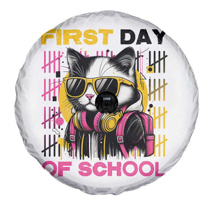 Funny Cat First Day Of School Spare Tire Cover Back To School Gift For Kids TS12 Print Your Wear