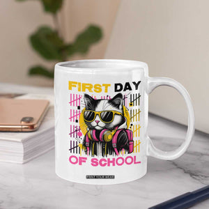 Funny Cat First Day Of School Coffee Mug Back To School Gift For Kids TS12 Print Your Wear