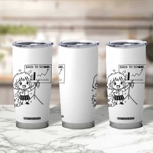 Back To school Tumbler Cup Funny Teacher Teaching Cat Lover Gift TS12 Print Your Wear