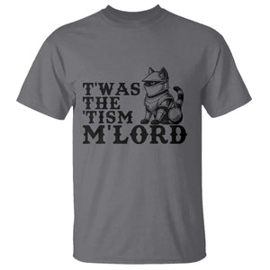 Twas The Tism Funny Medieval Knight Cat T Shirt Armor Meme Fantasy Gift TS12 Charcoal Print Your Wear