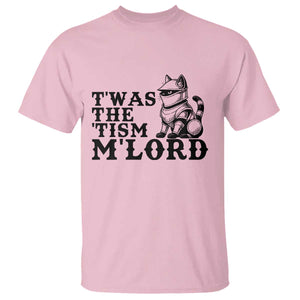 Twas The Tism Funny Medieval Knight Cat T Shirt Armor Meme Fantasy Gift TS12 Light Pink Print Your Wear