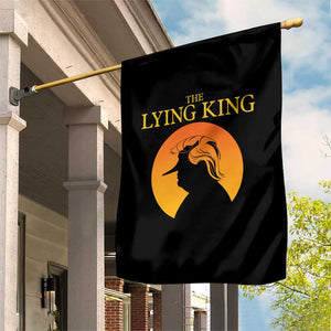 Funny The Lying King Long Nose Silhouette Garden Flag Vintage Political Satire Statement Gift
