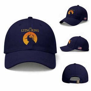 Funny The Lying King Long Nose Silhouette Baseball Cap Vintage Political Satire Statement Gift