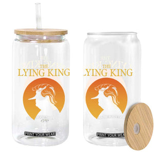 Funny The Lying King Long Nose Silhouette Glass Can Vintage Political Satire Statement Gift TS12 Print Your Wear