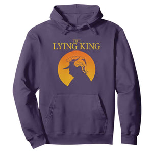 Funny The Lying King Long Nose Silhouette Hoodie Vintage Political Satire Statement Gift