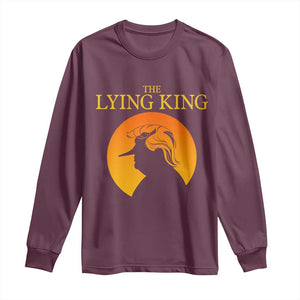 Funny The Lying King Long Nose Silhouette Long Sleeve Shirt Vintage Political Satire Statement Gift