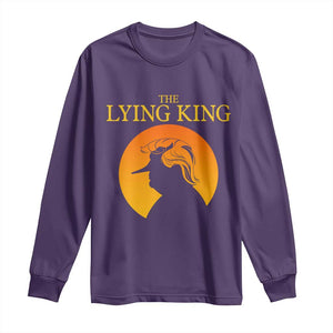 Funny The Lying King Long Nose Silhouette Long Sleeve Shirt Vintage Political Satire Statement Gift