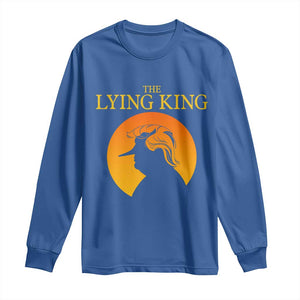 Funny The Lying King Long Nose Silhouette Long Sleeve Shirt Vintage Political Satire Statement Gift