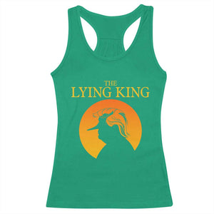 Funny The Lying King Long Nose Silhouette Racerback Tank Top Vintage Political Satire Statement Gift