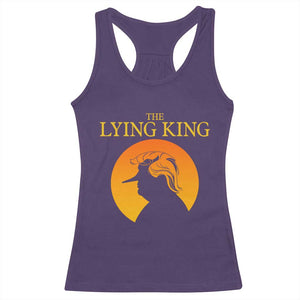 Funny The Lying King Long Nose Silhouette Racerback Tank Top Vintage Political Satire Statement Gift