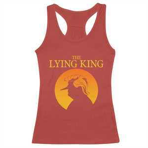 Funny The Lying King Long Nose Silhouette Racerback Tank Top Vintage Political Satire Statement Gift