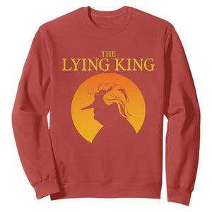 Funny The Lying King Long Nose Silhouette Sweatshirt Vintage Political Satire Statement Gift